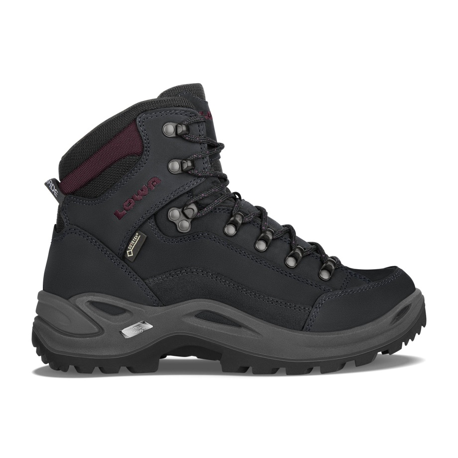 Black/burgundy Lowa Renegade Gtxid Ws
